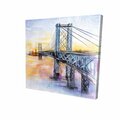 Begin Home Decor 16 x 16 in. Abstract Brooklyn Bridge-Print on Canvas 2080-1616-CI210